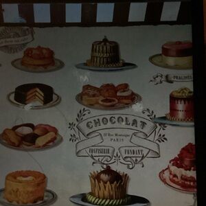 Chocolat Paris Dessert Serveware Art Print  tray - Multicolor